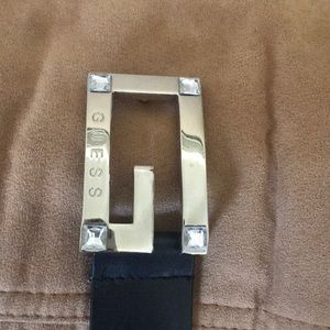 Guess Silver Buckle w/ Rhinestones 39.5” Belt